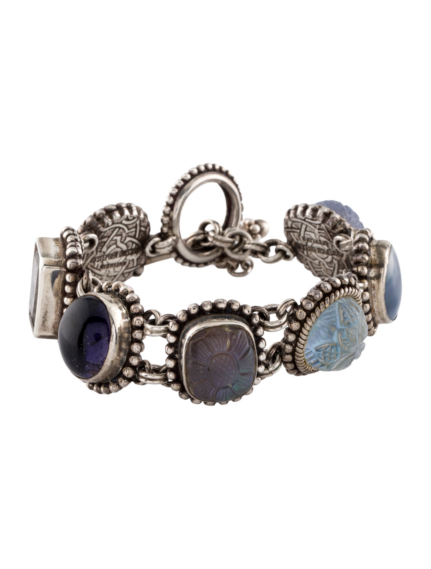 Stephen Dweck Mother of Pearl & Multistone Link Bracelet