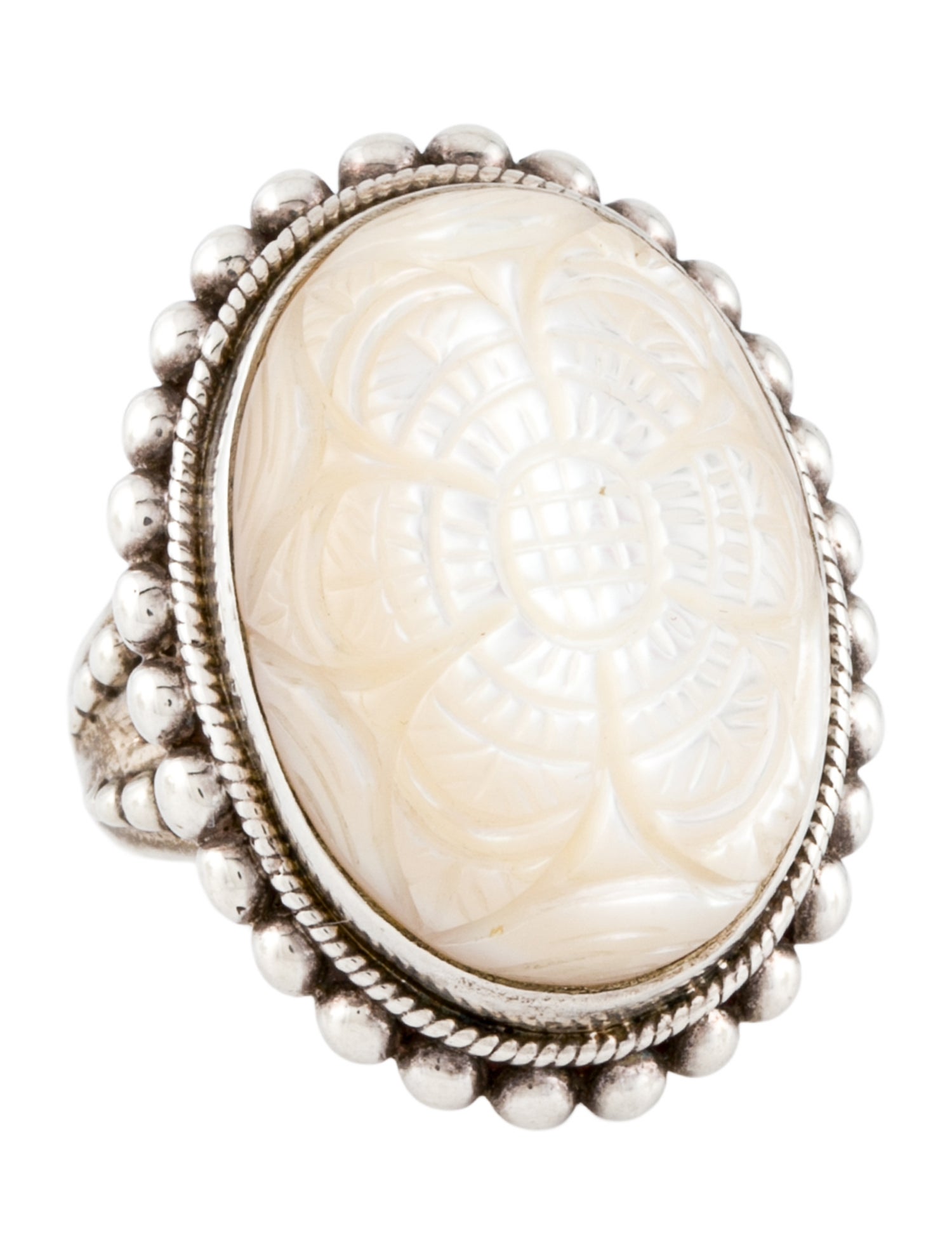 Stephen Dweck Mother Of Pearl Cocktail Ring