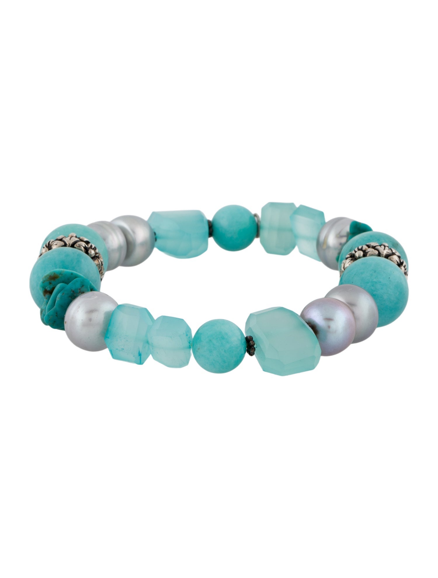 Stephen Dweck Pearl & Stone Terraquatic Charm Bead Bracelet