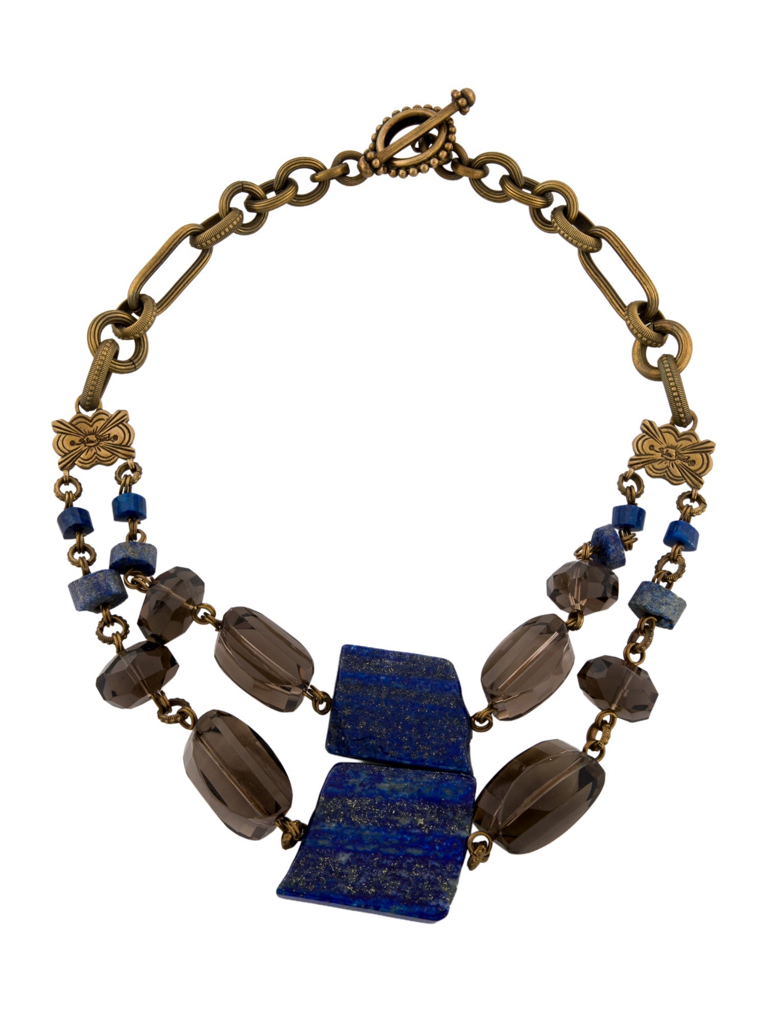 Stephen Dweck Multicolor Double Strand Collar Necklace