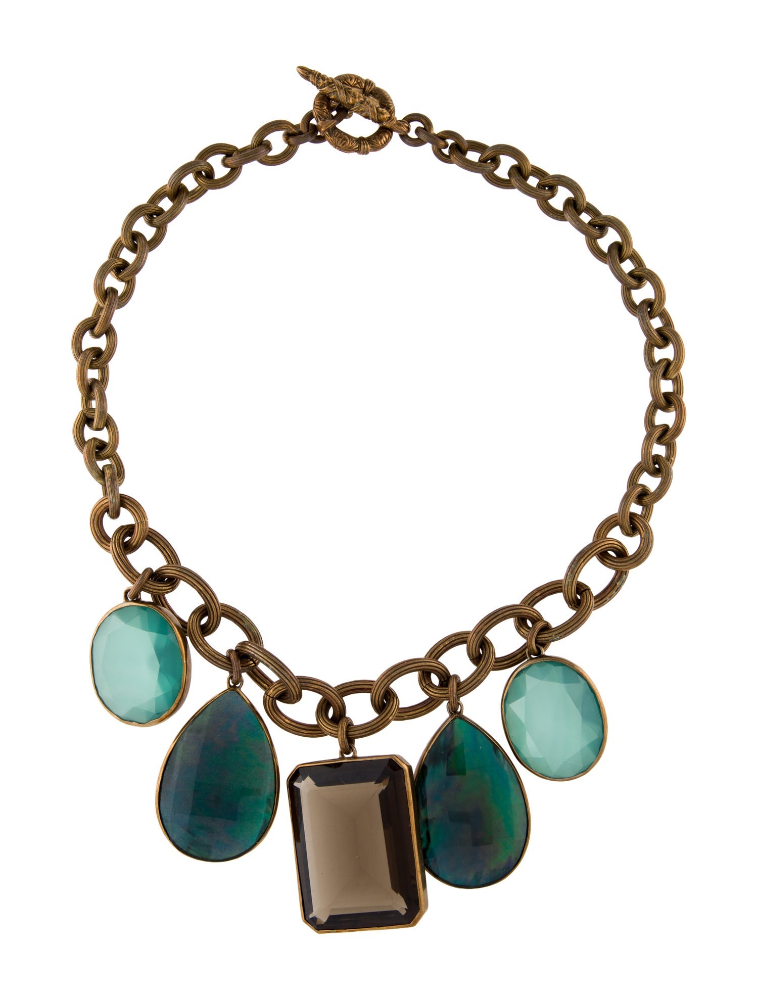 Stephen Dweck Multistone Pendant Collar Necklace