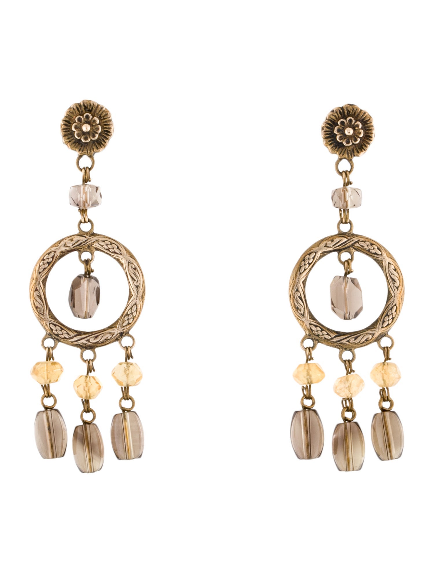 Stephen Dweck Multicolor Stone Drop Earrings