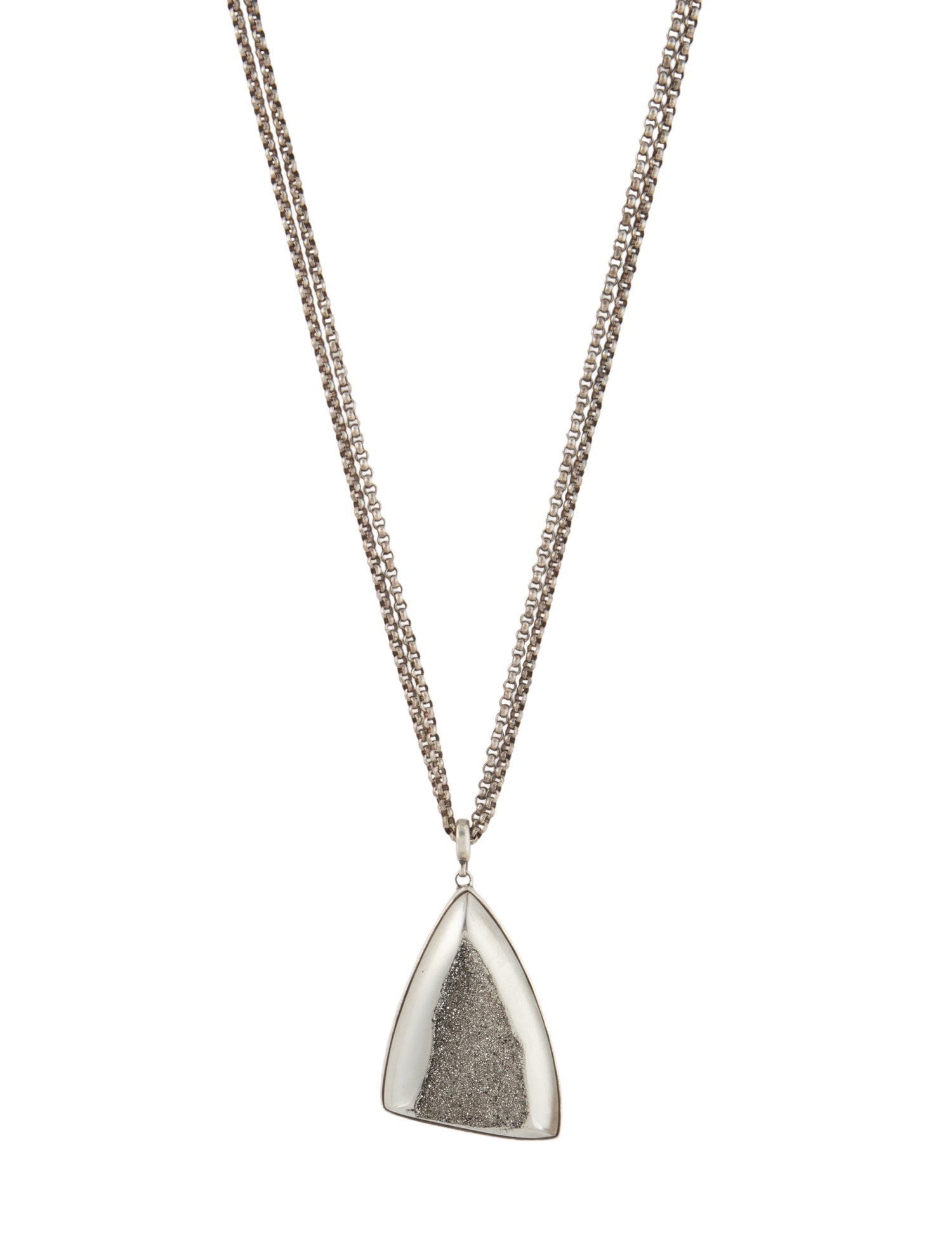 Stephen Dweck Coated Druzy Pendant Necklace