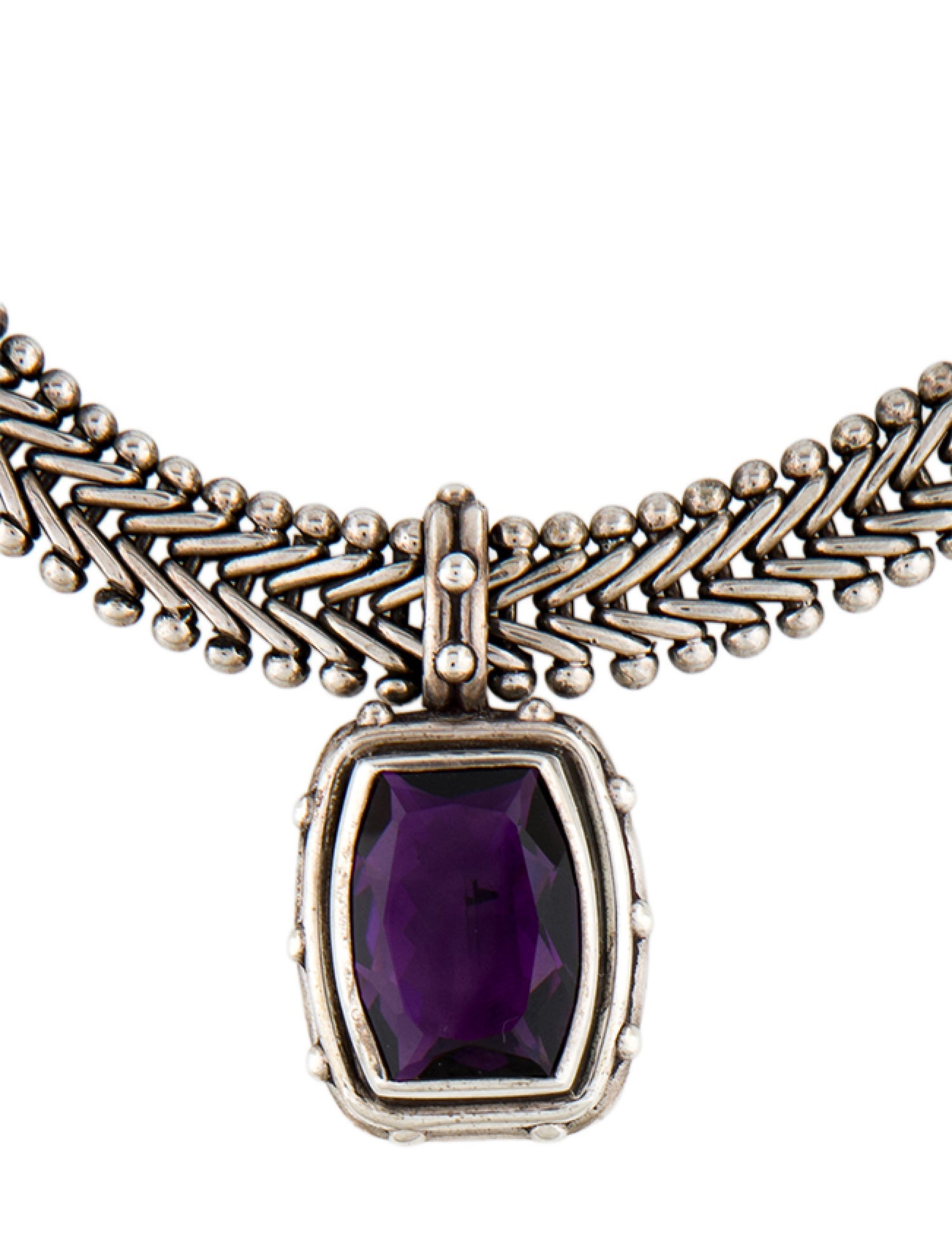 Stephen Dweck Amethyst Pendant Necklace