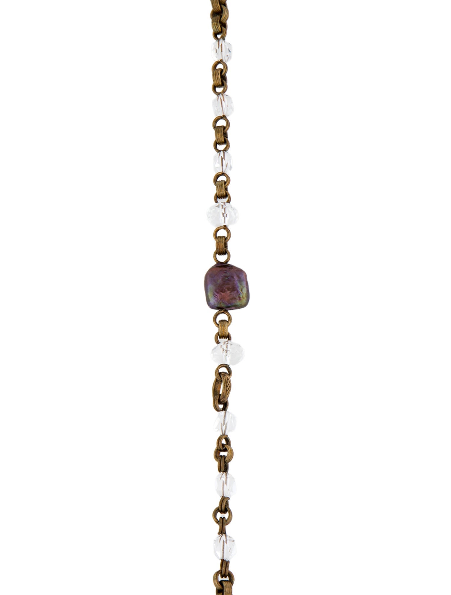 Stephen Dweck Pearl & Stone Station Bead Strand Necklace