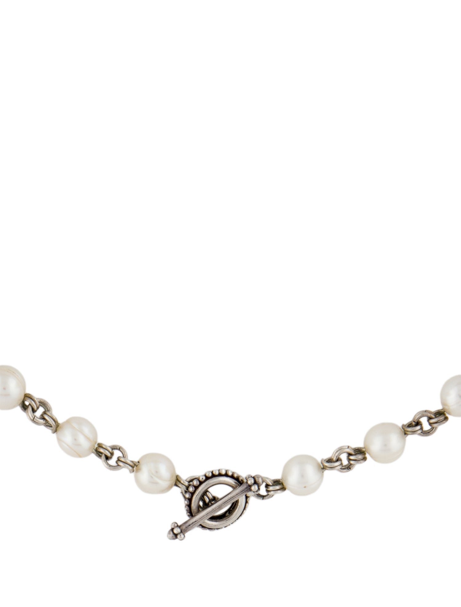 Stephen Dweck Pearl Bead Strand Toggle Necklace