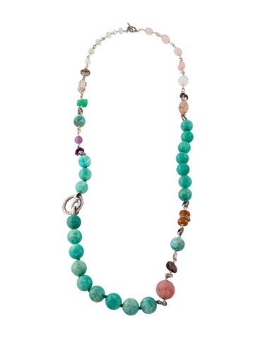 Pre-owned Stephen Dweck Multi-stone Station Necklace, 38.75"