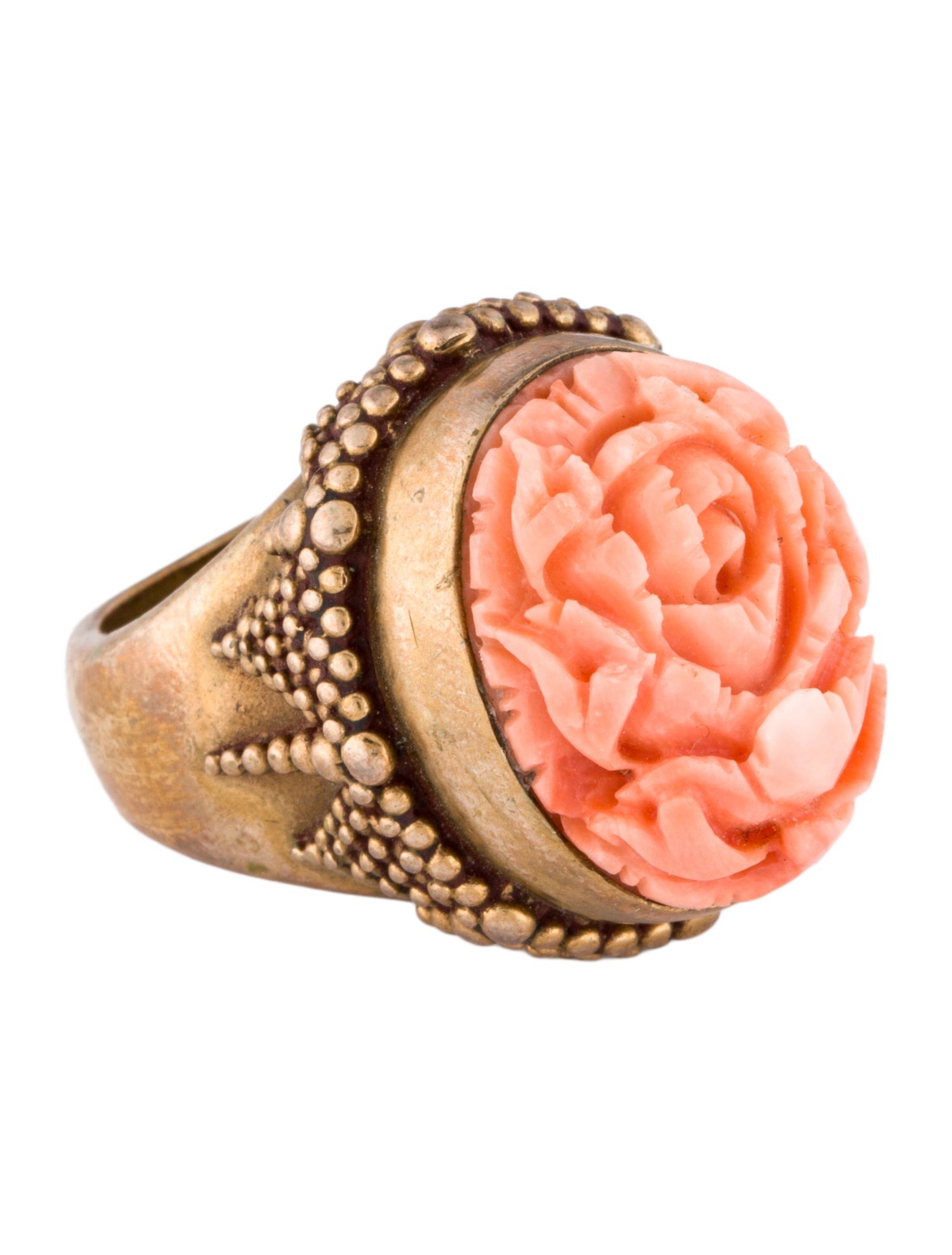 Stephen Dweck Coral Flower Cocktail Ring