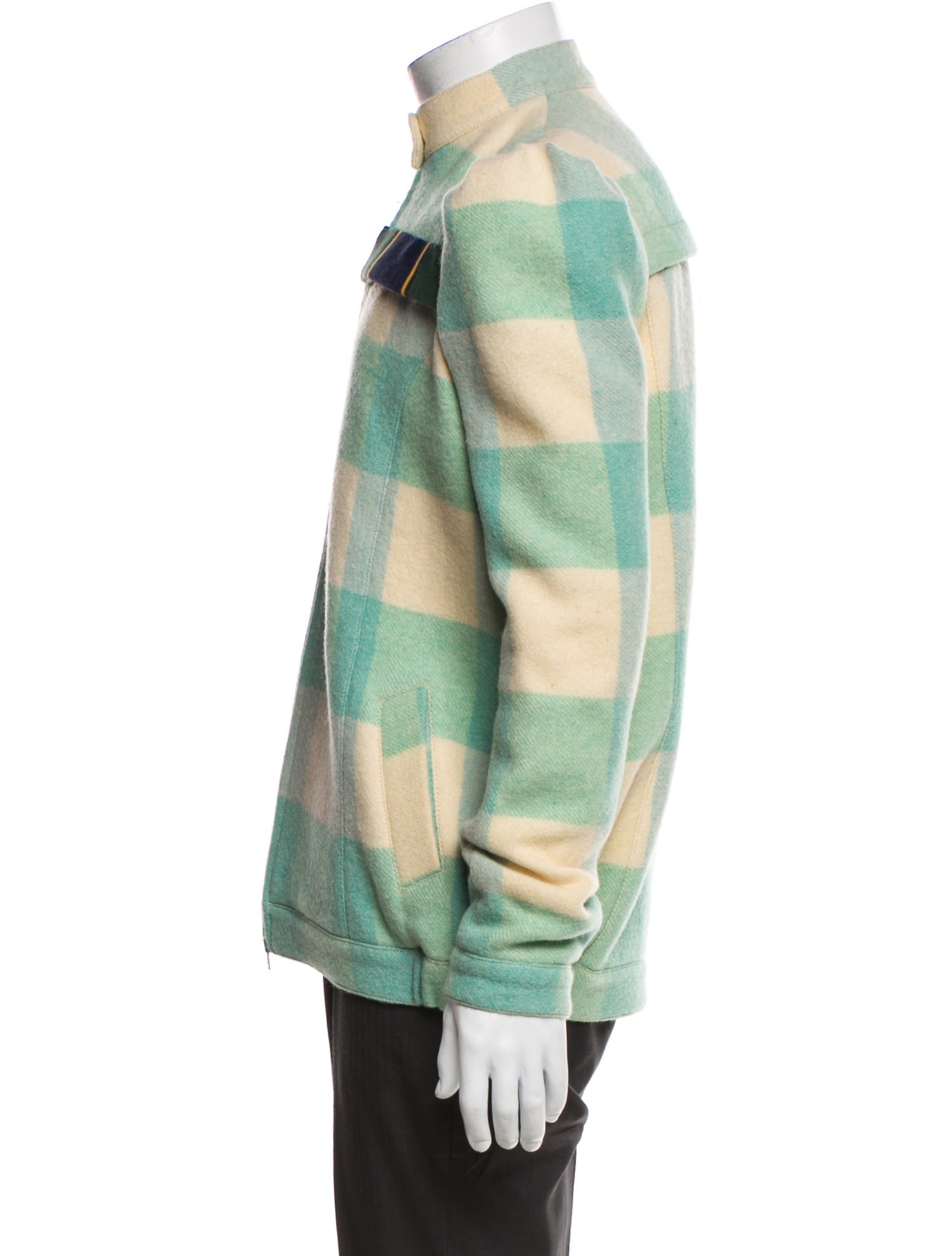 Stefan Cooke Wool Plaid Print Jacket