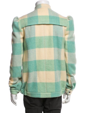 Stefan Cooke Wool Plaid Print Jacket