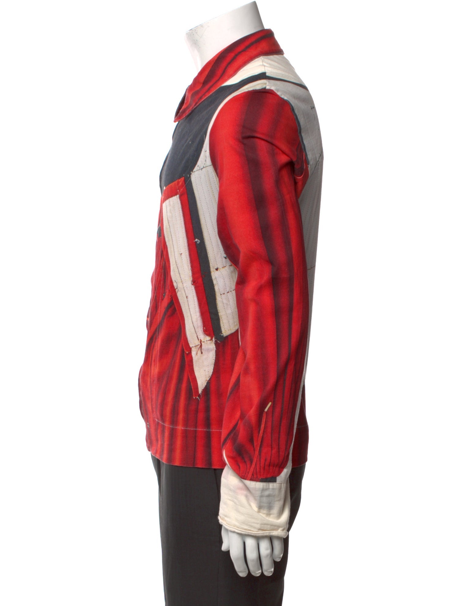 Stefan Cooke Colorblock Pattern Long Sleeve Shirt