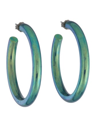 Stephanie Gottlieb Titanium Electric Hoop Earrings