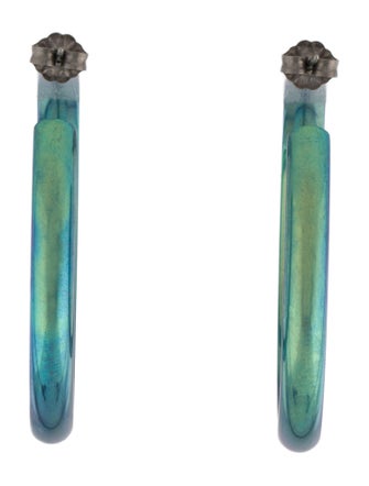 Stephanie Gottlieb Titanium Electric Hoop Earrings