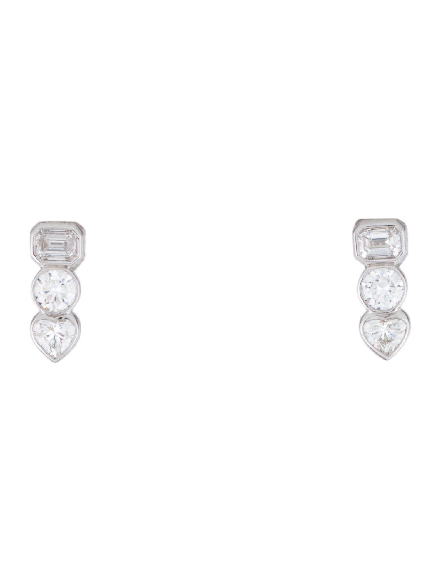 Stephanie Gottlieb 14K 1.04ctw Diamond Undecided Three Stone Earring