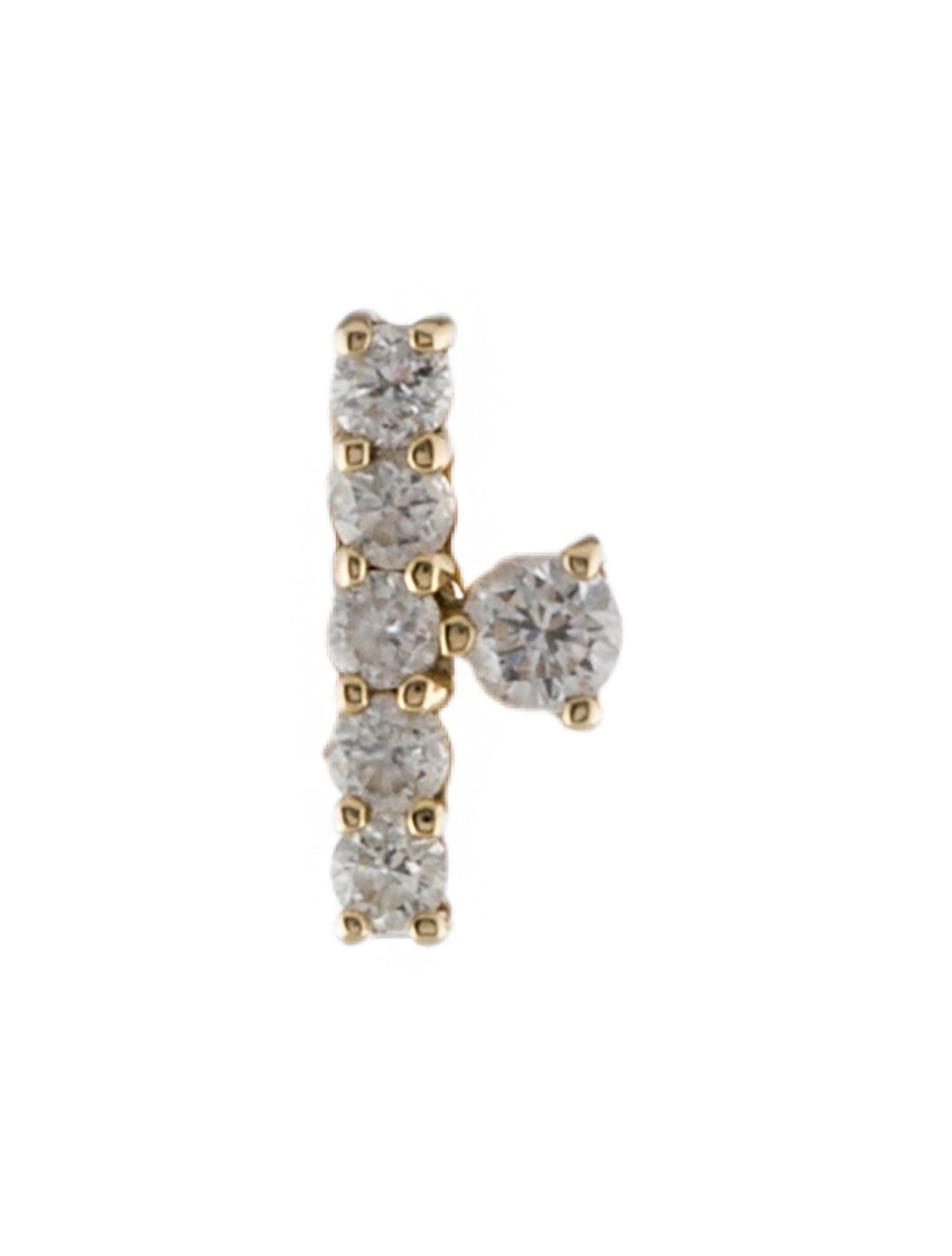 Stephanie Gottlieb 14K Diamond Astrid Bar Single Stud