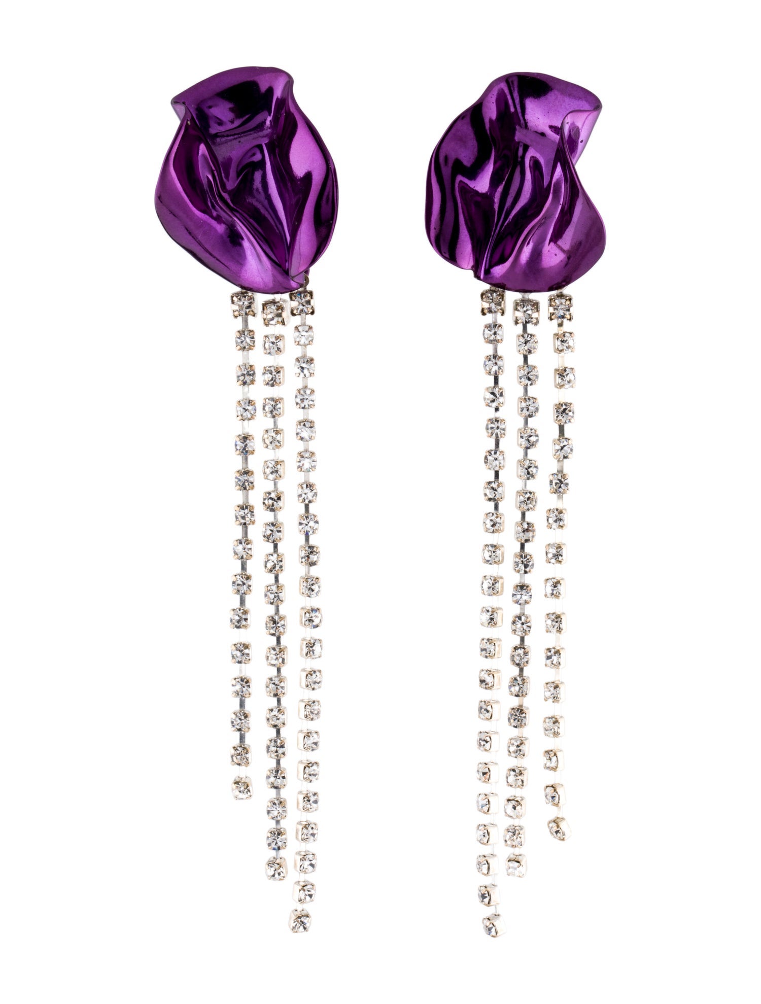 Sterling King Crystal Drop Earrings