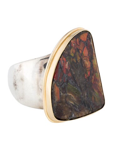 Steven Battelle Cocktail Ring Ammolite 6.5