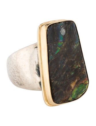Steven Battelle Ammolite Cocktail Ring