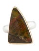 Steven Battelle Two-Tone Ammolite Cocktail Ring