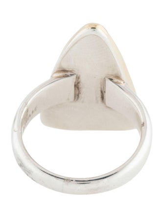 Steven Battelle Two-Tone Ammolite Cocktail Ring