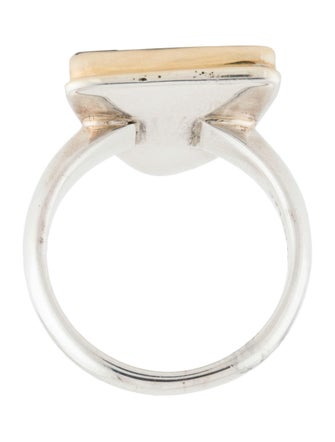 Steven Battelle Two-Tone Ammolite Cocktail Ring