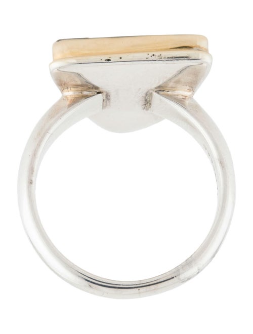 Steven Battelle Two-Tone Ammolite Cocktail Ring