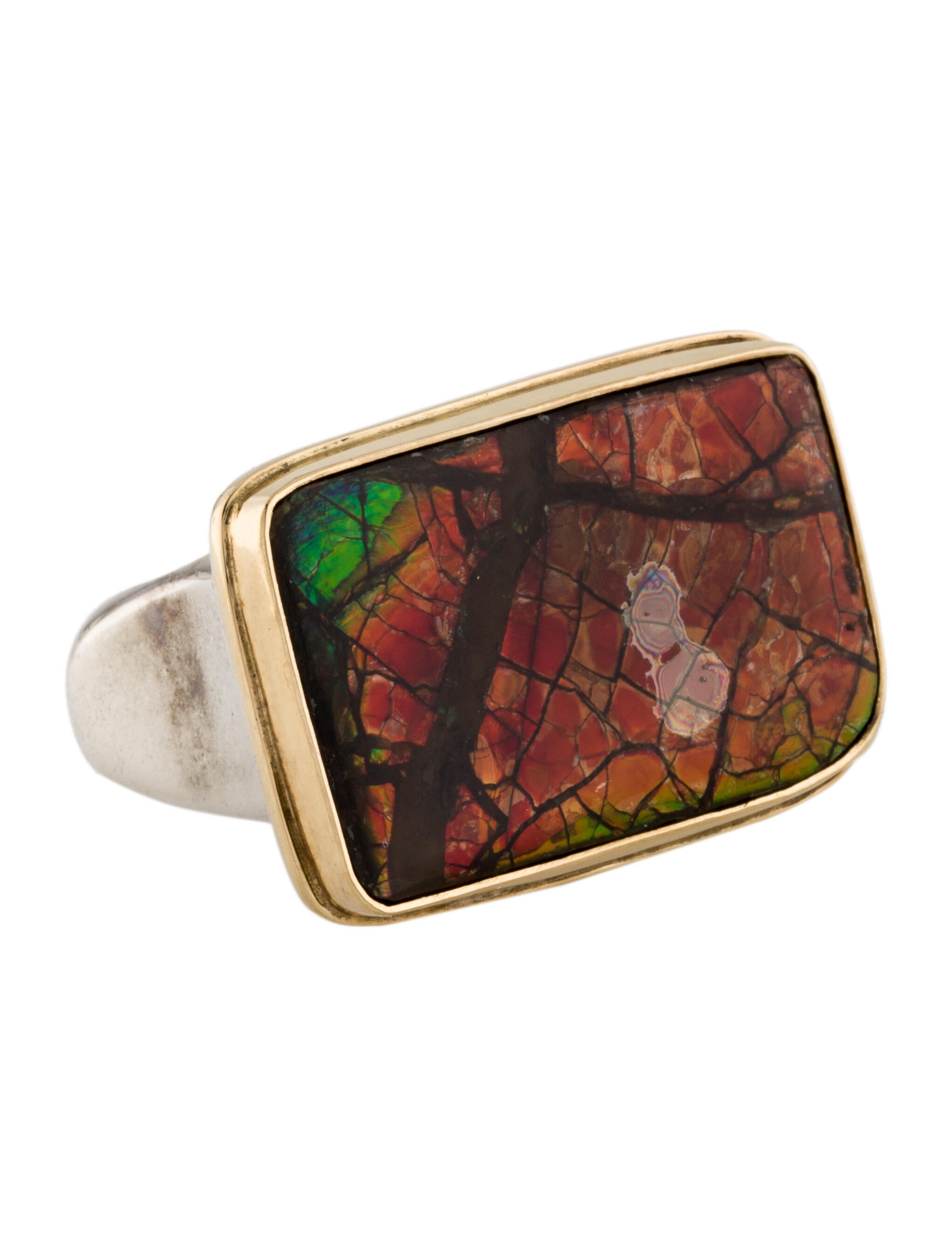 Steven Battelle Ammolite Cocktail Ring