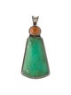 Steven Battelle Chrysocolla & Spessartine Garnet Pendant