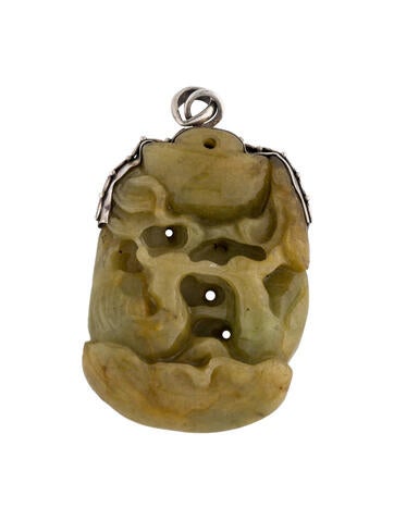 Steven Battelle Pendant Necklace Jadeite