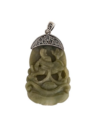 Steven Battelle Jade Carved Pendant