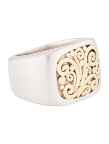 Steven Battelle Signet Ring Two-Tone Wire Inlay 7.5