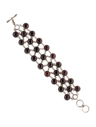 Steven Battelle Garnet Link Bracelet