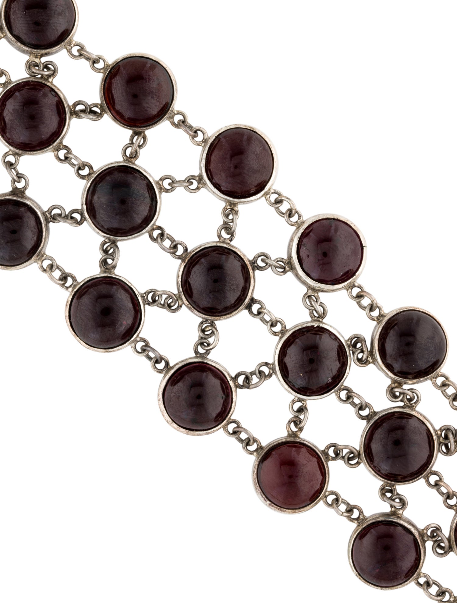 Steven Battelle Garnet Link Bracelet