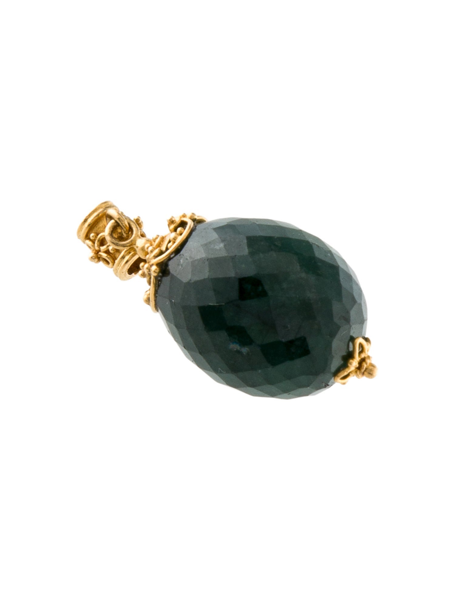 Steven Battelle 22K Tourmaline Bead Pendant