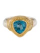 Steven Battelle Two-Tone 1.79ctw Topaz Cocktail Ring