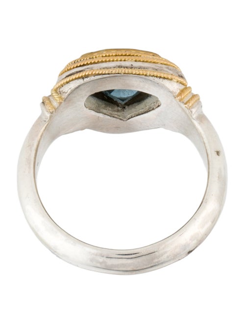 Steven Battelle Two-Tone 1.79ctw Topaz Cocktail Ring