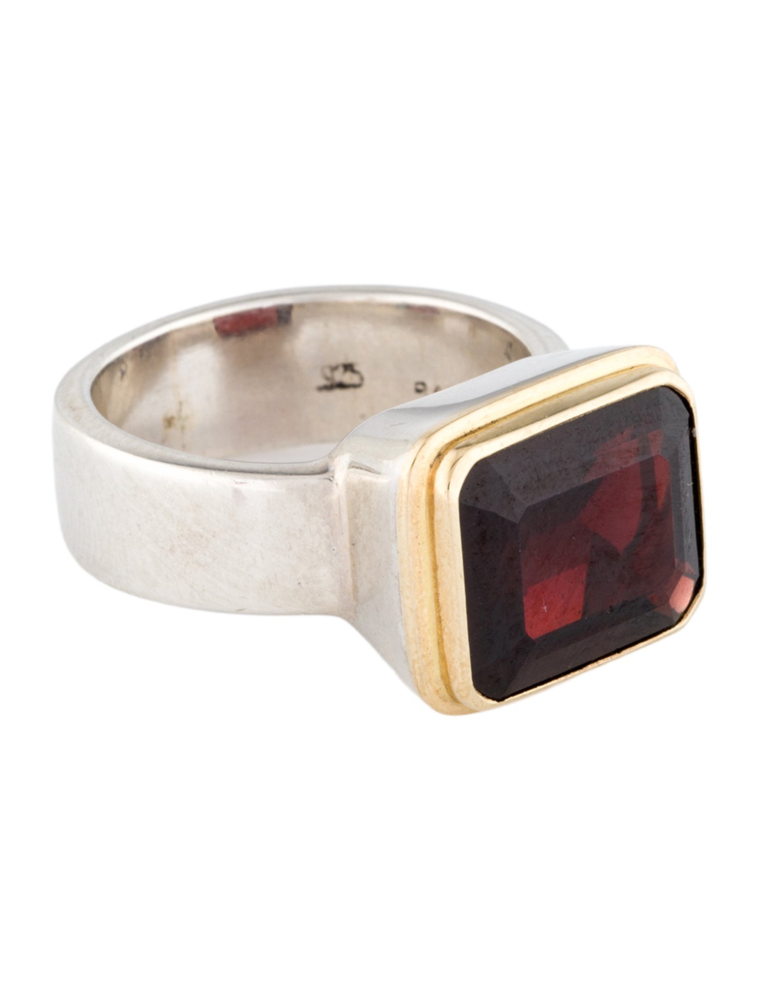 Steven Battelle Garnet Cocktail Ring