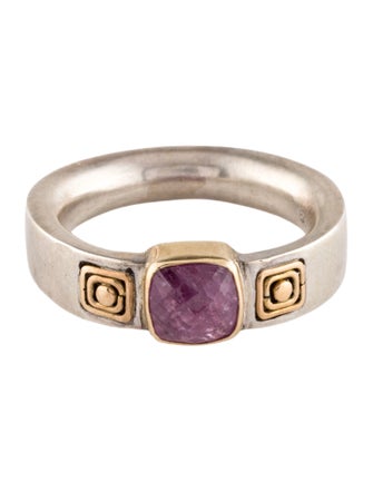 Steven Battelle Two-Tone Ruby Cocktail Ring