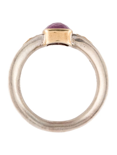 Steven Battelle Two-Tone Ruby Cocktail Ring