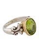 Steven Battelle Two-Tone 4.81ctw Peridot Cocktail Ring