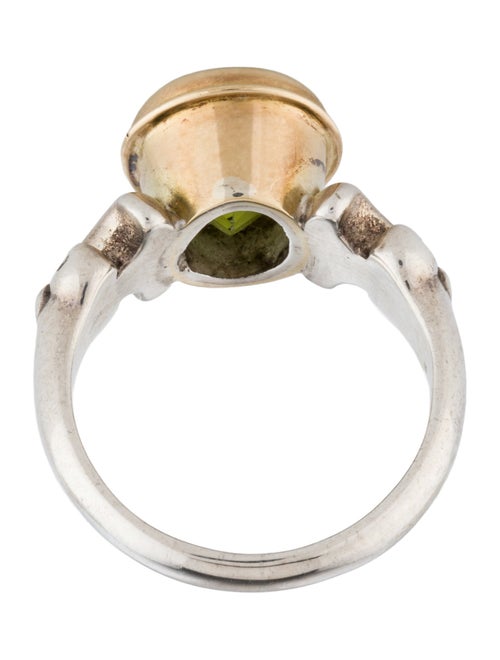 Steven Battelle Two-Tone 4.81ctw Peridot Cocktail Ring
