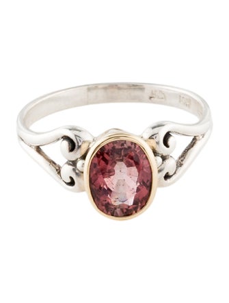 Steven Battelle Two-Tone 1.75ctw Tourmaline Cocktail Ring