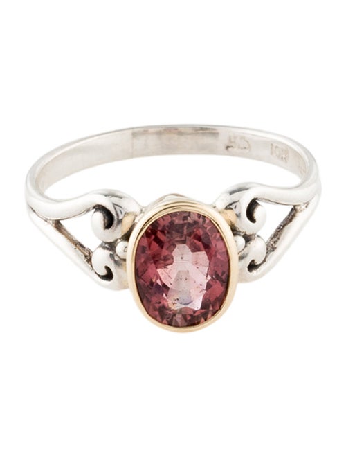 Steven Battelle Two-Tone 1.75ctw Tourmaline Cocktail Ring