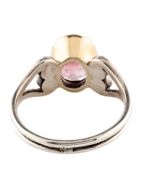 Steven Battelle Two-Tone 1.75ctw Tourmaline Cocktail Ring