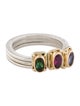 Steven Battelle Tourmaline, Garnet & Iolite Ring Set