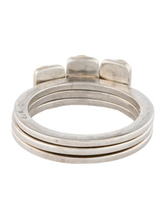 Steven Battelle Tourmaline, Garnet & Iolite Ring Set