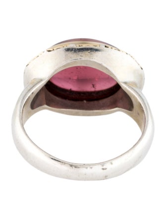 Steven Battelle Two-Tone 5.04ctw Tourmaline Cocktail Ring