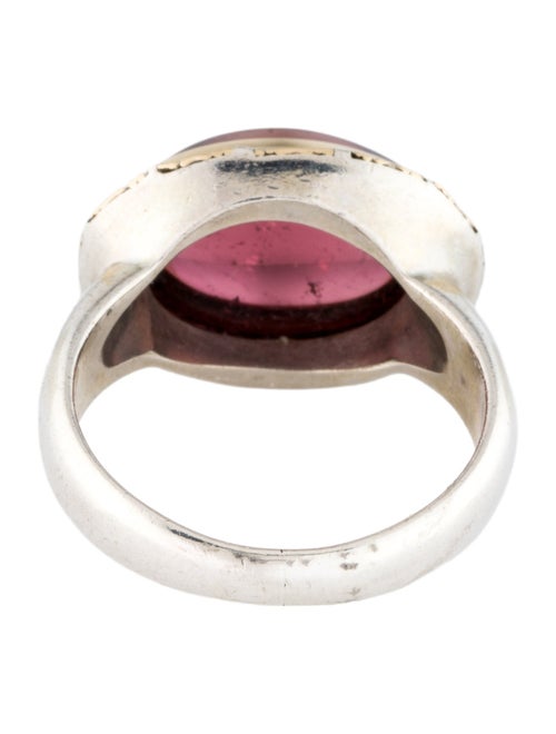 Steven Battelle Two-Tone 5.04ctw Tourmaline Cocktail Ring