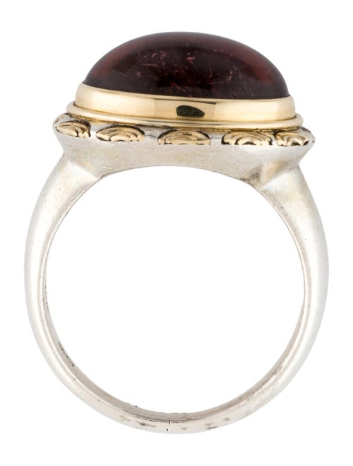 Steven Battelle Two-Tone 5.04ctw Tourmaline Cocktail Ring