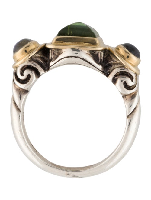 Steven Battelle Two-Tone Tourmaline & Moonstone Cocktail Ring